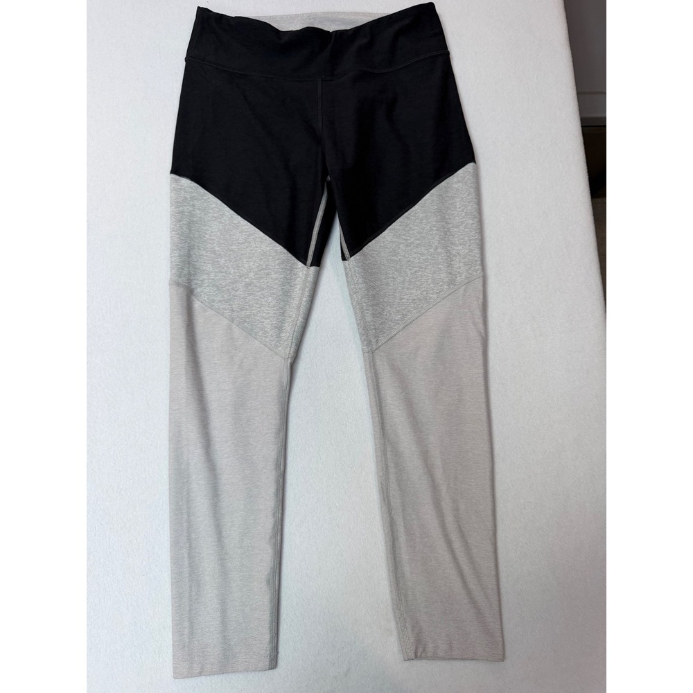 Outdoor Voices Womens Colorblock Leggings Black Grey Tri-Tone Activewear Large